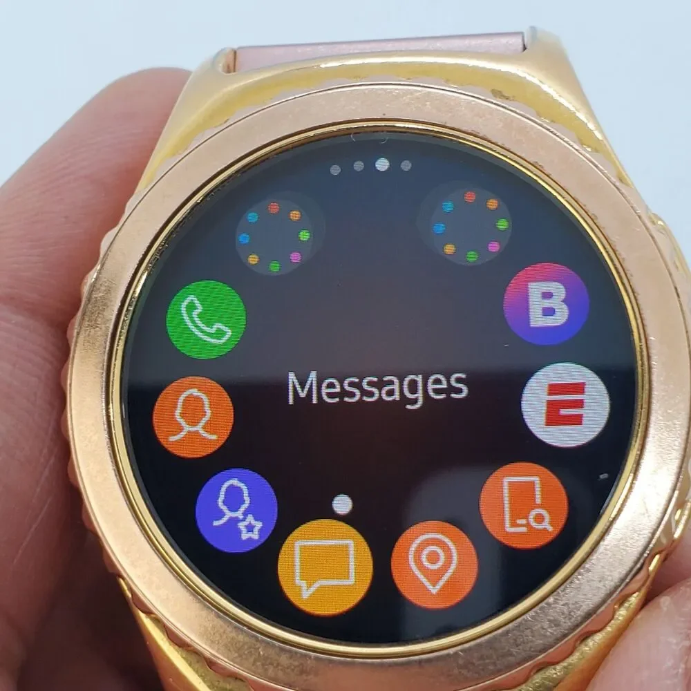 Samsung‎ Galaxy Gear S2 40MM Rose Gold Case Rose Gold Milanese Band Working